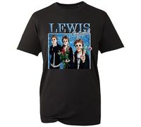 Lewis Capaldi Fan T-Shirt - Funny Retro Style Graphic Tee with Roses - Unisex Music Merch Gift (Black, 9 Years)