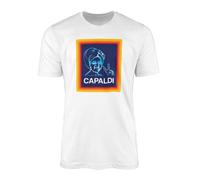 Lewis Capaldi Funny T-Shirt- Merchandise Joke Gift Present Festivals Concert Fun Twin Needle Collar 100% Combed Ringspun Cotton High Stitch Density Extreme Comfort (7-8 Years, White)