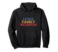 Lewis Family Reunion Retro Name Matching Vacation Pullover Hoodie