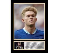 Lewis Hall Signed Autographed Portrait Poster Print - Newcastle United F.C. & England - Authentic Premier League Football Memorabilia, A4 Poster + White Frame