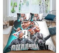 EOASNRTCB Lewis Hamilton 3D Duvet Cover with Pillowcases Bedding Set with Zipper Soft Comfortable Microfiber Quilt Cover King（220x240cm）