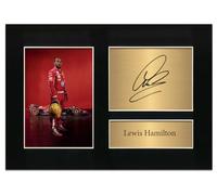 Lewis Hamilton Ferrari Autograph A4 Mounted Display Reproduction Pre Printed - Formula 1 Collectible | F1 Racing Memorabilia for Car Fans, Motorsport Enthusiasts & Collectors No177
