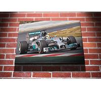 Lewis Hamilton Mercedez F1 Grand Prix Gallery Framed Canvas Art Picture Print