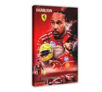 Lewis Hamilton Poster Canvas Poster Wall Art Decor Print Picture Paintings for Living Room Bedroom Decoration Frame-style 20x30inch(50x75cm)