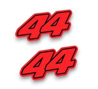 Lewis Hamilton Sticker 2022 Car 44 F1 Formula 1 Fluorescent Neon RED (Fluorescent Neon Red/Black, 15cm x 7cm)