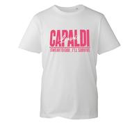 Lewis Inspired T-Shirt, Swear to God I Will Capaldi Survive Music Fan Graphic Tee Shirt, Unisex Merch Concert Casual Top (White, 12 Years)