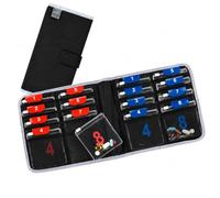 Lewis N. Clark AM/PM Folding Pill Organizer + Supplement Case for OTC Medicine, Black, 1 Count (Pack of 1), 16 Slot