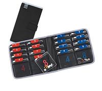 Lewis N. Clark AM/PM Folding Pill Organizer + Supplement Case for OTC Medicine, Black, 1 Count (Pack of 1), 16 Slot