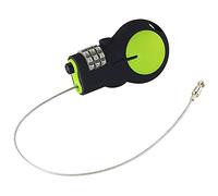 Lewis N. Clark Cable Lock with 30in Retractable Steel Cable, Green, TSA Approved Padlock & Bike Lock for Luggage + Travel, Set Your Combo w/30in Retractable Steel Cable