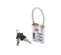 Lewis N Clarks Travel Sentry Cable Lock mit Keys Gepäckschloss, Silber