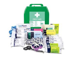 Lewis-Plast Large Premium BS8599-1 Compliant (Low Risk High Risk) First Aid Kit - First Aid Kit for Injuries Green