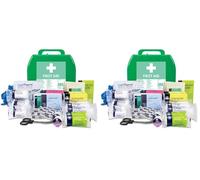 Lewis-Plast Medium Premium BS8599-1 Compliant (Low-Risk High Risk) First Aid Kit - First Aid Kit for Injuries (Pack of 2)