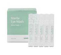 Lewis-Plast Premium 20ml Saline Eye Wash - Contains Sodium Chloride 0.9% W/V Sterile Non-Toxic for Minor Eye Irritation (Box of 25)