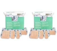 Lewis-Plast Premium Assorted Breathable Sterile Hypoallergenic Fabric Plasters, Box of 100 First Aid Medical Grade Plaster, Suitable for All Types of Minor Cuts and Grazes (Pack of 2)
