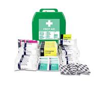 Lewis-Plast Premium Large 21-50 Persons First Aid Kit Box, Complete with Integrated Carry Handle and Wall Mounting System, Ideal for Home, Office and Sports, Green