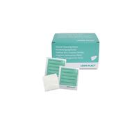 Lewis-Plast Premium Saline Sterile First Aid Alcohol Free Wipes - Box of 100 Antiseptic Antibacterial Medical Grade Cleaning Wipe for Wound, Cleansing