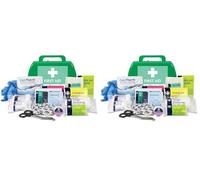 Lewis-Plast Small Premium BS8599-1 Compliant (Low Risk High Risk) First Aid Kit - First Aid Kit for Injuries (Pack of 2)