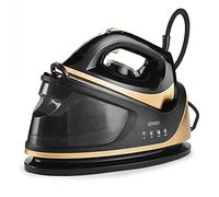 Lewis’s 2400W Power Steam Generator Iron - Black & Gold/Anti-drip Functionality, Variable Steam Dial, Lightweight, Handheld Iron