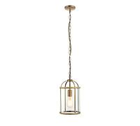 Lewis Traditional Style Decorative Antique Brass Finish Round Hanging Hallway Ceiling Lantern Indoor Pendant Light Lighting