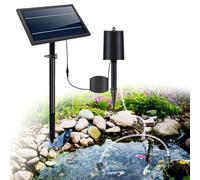 Lewisia 8W Solar Pond Aerator with Built-in 2400mAh Battery Backup, 3 Working Modes, 2 Air Stones, Solar Powered Air Pump for Pond Fish Tank Hydroponics Bubble Oxygenator