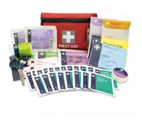 LewisPlast Premium 92 Piece First Aid Kit Safety Essentials for Travel Car