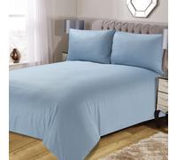 Lewis's Cassandra Dotty Waffle Duvet Set - Blue - Single | TJ Hughes