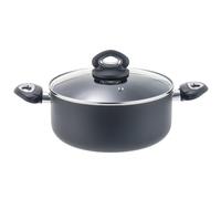Lewis's Gourmet Non-Stick 24cm Casserole With Tempered Glass Lid | TJ Hughes