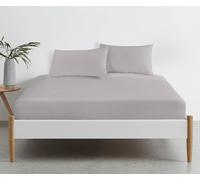 Lewis's Non-Iron Percale Sheet Range - Silver - Double Fitted | TJ Hughes