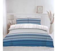 Lewis's Seville Stripe Duvet Set - Blue - Double | TJ Hughes