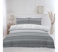 Lewis's Seville Stripe Duvet Set - Grey - King | TJ Hughes