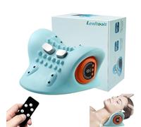 lewitools 2024 New Neck Massager Electric, 6 Levels Massage Intensity Heated Neck Stretcher, 4D Portable Neck Massager Cervical Traction Pillow Massage Neck Hump for Neck & Shoulder Pain Relief
