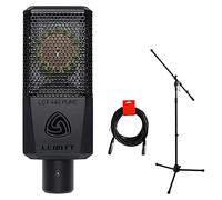 Lewitt LCT-440-Pure Single-Pattern, Condenser Microphone Bundle with Auray MS-5230F Tripod Mic Stand and XLR-XLR Cable