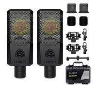 Lewitt LCT 440 Pure Stereo Pair XLR Studio Condenser Microphone for Stereo Recording, Drums, Guitar, Piano, Choirs, Large Diaphragm Capsule, Includes Carry Case, Accessories and Stereo Bar
