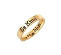 Lewkefx Rings for Women Engraved Ring Inspirational Motivational Be Kind Funny size 8