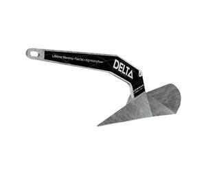 Lewmar 14-lb. Galvanized Steel Delta Anchor for Boats 21'-31', 23-3/8"L x 10-3/8"W x 10-1/4"H, Recommended Chain Size 1/4" or 6-7 mm - 2020202223
