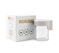 LEWOT Magnifying Viewing Jar with LED Light, Airtight Transparent Glass Storage Jars, Rechargeable LED Lit Lid Container (White)