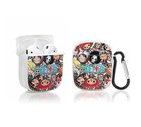 LEWOTE Silicone Case Funny Cute Cover Compatible for Apple Airpods 1&2 (Luffy Family)