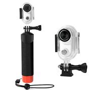 LEWOTE Waterproof Case&Floating Hand Grip Compatible with Insta360 GO 3 Lens, Protective Underwater Dive Housing Shell with Bracket Accessories for Insta360 GO 3