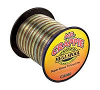 Lew's Mr. Crappie Mega Spool Monofilament Fishing Line, 8-Pound Tested, Low Memory and Stretch, Camo
