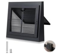 Lewtemi 1 Pcs 13"x12" Black Vintage Steel Gravity Baseboard Register, Adjustable Airflow Control Rod Floor Baseboard Diffuser, House Register Vent Cover with Return Air Grille, 10 x 8 Duct Opening