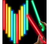 Lewtemi 10 Pcs Large Glow Sticks Big Giant Jumbo Halloween Christmas Emergency Light Stick for Camping Accessories, Survival Kit(Bright Color,16 Inch)