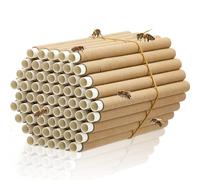 Lewtemi 120 Pcs Mason Bee House Tube Refill Cardboard Bee Tube Paper Mason Beekeeper Cardboard Insert Beekeeping Supplies for Solitary Beehive House Garden Pollinator Nest