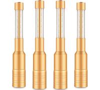 Lewtemi 4 Pieces Bottle Girl Lights Strobe Baton Bottle Service Lights Rechargeable Champagne Topper Handheld Sparklers for Bar Club VIP Nightclubs Party Event(Gold)