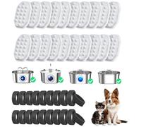 Lewtemi 40 Pack Cat Water Fountain Filters Pre-Filter Sponges Set 20 Pet Fountain Replacement Filters 20 Pre-Filter Sponges for 3.2l/108oz Cat Dog Water Fountains Filter Replacement