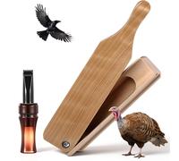 Lewtemi Turkey Crow Call Box Set with 1 Pcs Realistic Hen Box Call and 1 Pcs Portable Crow Bird Whistle Fit for Turkey Hunting Crows Game for Decoying