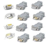 Lewttyer DB9 Female 9 Pin Adapter Plug Parallel Serial D-Sub Male/Female Solder Connector Plastic Housing Cover 4 Sets Male and Female