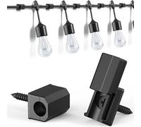 Lewufe Hooks For Outdoor String Lights Clips, Weatherproof Christmas Light Clips, Hanging Lights Hanger Hooks For Hanging Christmas Light, Fairy Light, Cable, Holiday Decoration