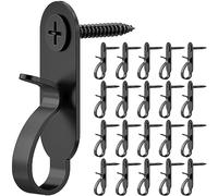 Lewufe String Lights Hanger Hooks Stainless Steel, Outdoor Screw Hooks for Christmas Party Easy Release Wire and Fairy Led Lights, 40 Packs
