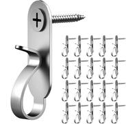 Lewufe String Lights Hanger Hooks Stainless Steel, Outdoor Screw Hooks for Christmas Party Easy Release Wire and Fairy Led Lights, 40 Packs