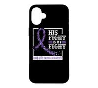 Lewy Body Dementia Awareness Purple Ribbon His Fight Case for iPhone 16 Plus